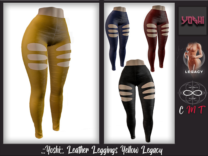 .::Yoshi::. Leather Leggings YELLOW
