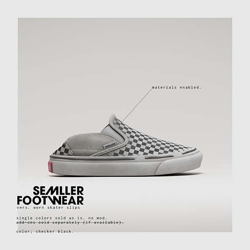 Semller - Worn Skater Slips Checker Black (add)