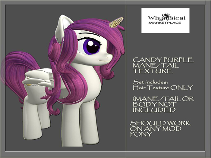 Candy Purple Mane/Tail  Hair Texture
