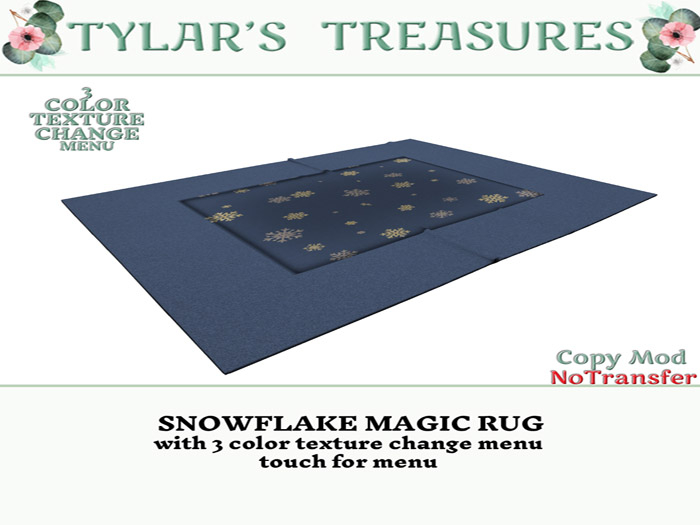 .:TT:.  SNOWFLAKE MAGIC RUG  add me