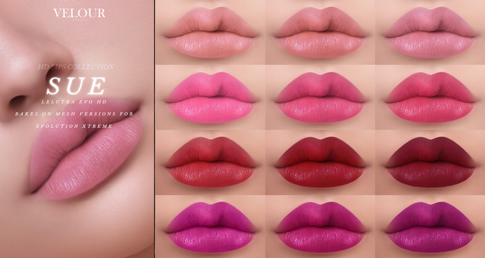 VELOUR: "SUE" LIPSTICK DEMOS