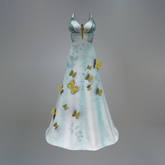 Gold Butterfly Bride Slink Dress