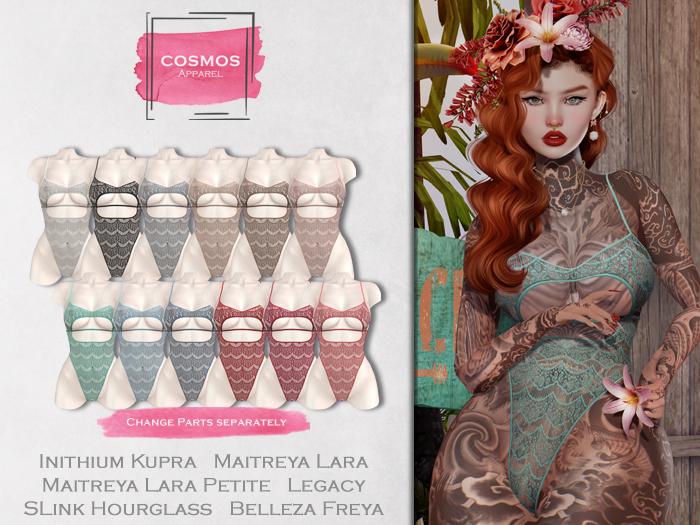 [COSMOS] Andrea Swimsuit Crochet / 12 Colors Fatpack