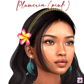 Ayane's Plumeria frangipani hair flower - Style 6 - Pink