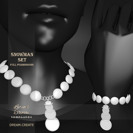 !Lyrical B!zarre Templates! - Snowman Set MESH DAE Version