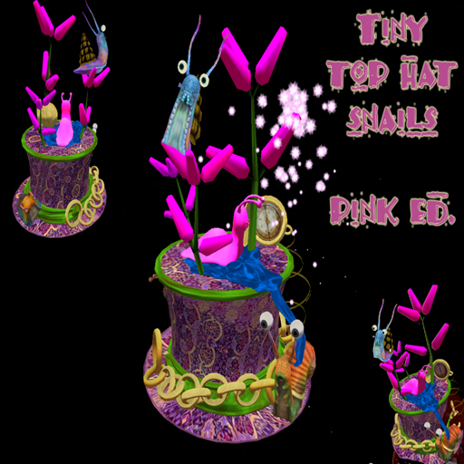Tiny Top Hat SNAIL Pink ed resize boxed
