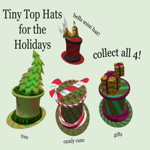 Tiny Top Hats HOLIDAY (4) boxed