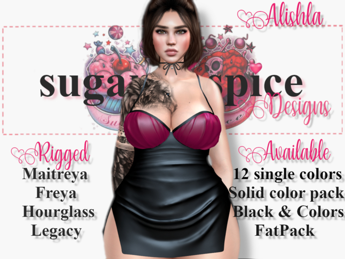 S&S ALISHLA DRESS BLACK&COLORS PACK (ADD ME)