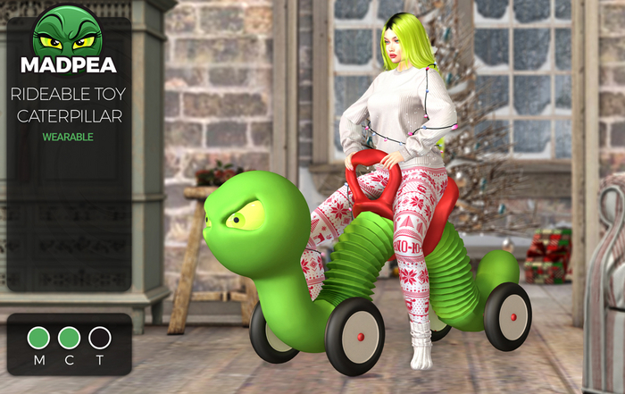 MadPea Rideable Toy Caterpillar
