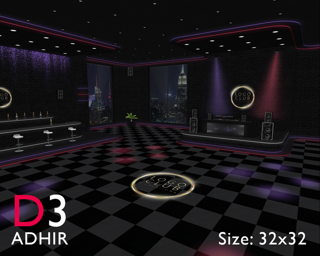 D3 - [Red & Purple] - Disco Dance Club 32x32 - [ADHIR] - BOX