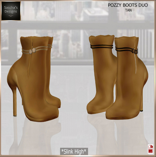 SAS - Pozzy Tan Boots DuoPack (Slink High) 