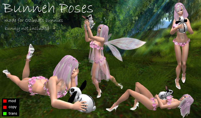 [MC] Bunneh Poses - made for wearable Ozimals bunnies