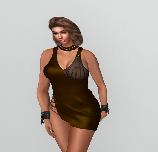 LC Chantelle Dress  DK BROWN unpacker (add me)