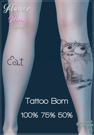 FLOWER PINK TATTOOS - LOVE CAT