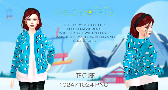 MI961836 Women's Padded Jacket With Pullover FITMESH Texture V7