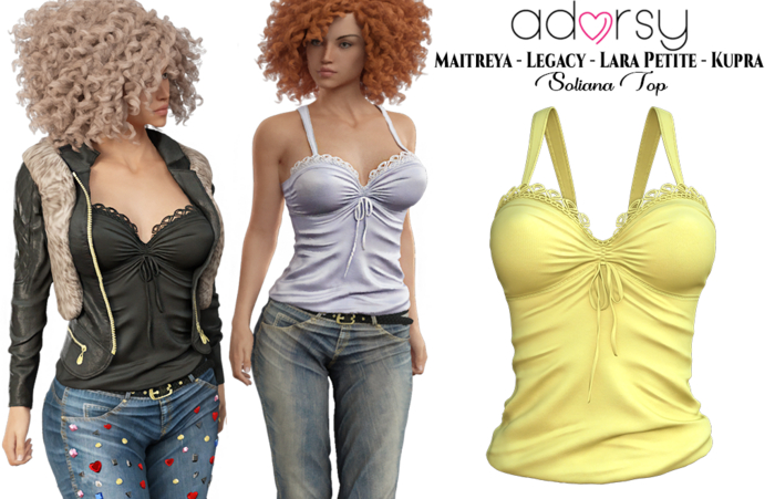 adorsy - Soliana Top Yellow - Maitreya/Legacy/Petite/Kupra