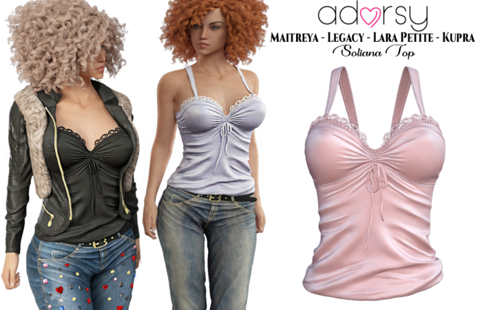 adorsy - Soliana Top Soft Pink - Maitreya/Legacy/Petite/Kupra