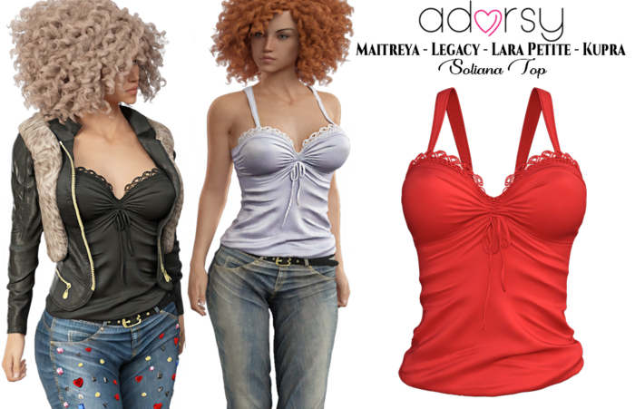 adorsy - Soliana Top Red - Maitreya/Legacy/Petite/Kupra