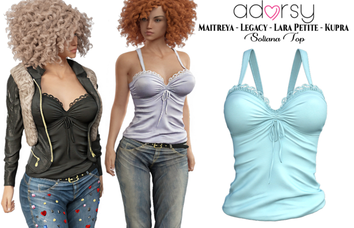 adorsy - Soliana Top Light Blue - Maitreya/Legacy/Petite/Kupra