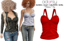 adorsy - Soliana Top Deep Red - Maitreya/Legacy/Petite/Kupra