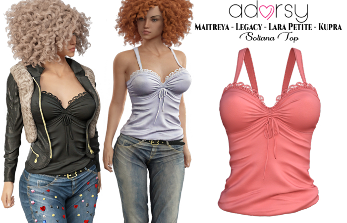 adorsy - Soliana Top Coral - Maitreya/Legacy/Petite/Kupra