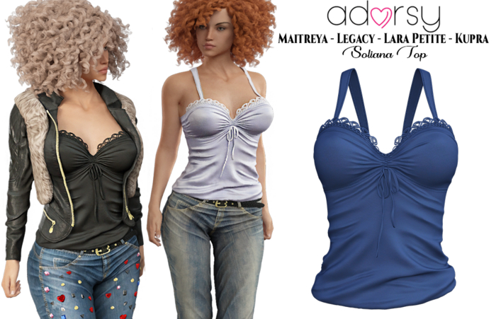 adorsy - Soliana Top Blue - Maitreya/Legacy/Petite/Kupra