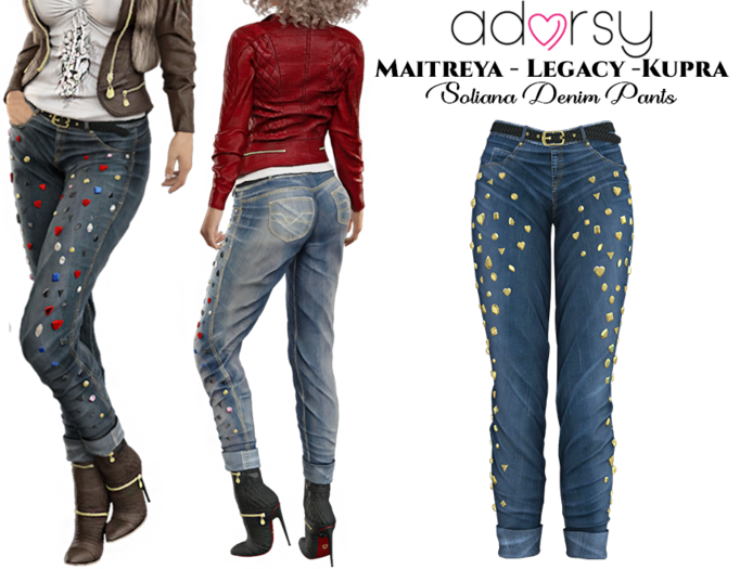 adorsy - Soliana Pants Dark Blue - Maitreya/Legacy/Kupra
