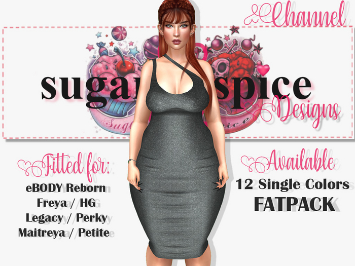 SUGAR N' SPICE DESIGNS CHANNEL DRESS BLUE