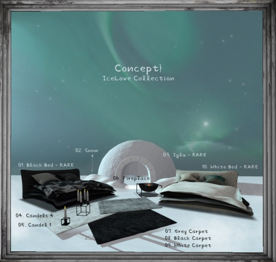 10. Concept} IceLove - White Bed - RARE