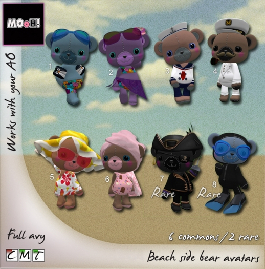 7. MOoH! Beach side bear pirate RARE