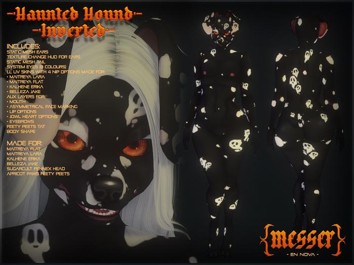 M! ✦ Haunted Hound ✦ Inverted ✦ Sugarcult Fennex & Maitreya Lara, Lara Flat, Kalhene Erika, Belleza Jake BOM mod