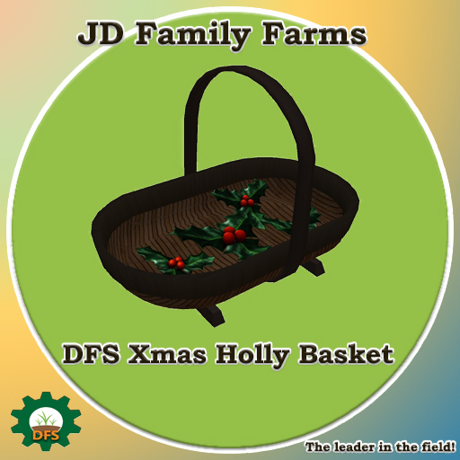 DFS Xmas Holly Basket