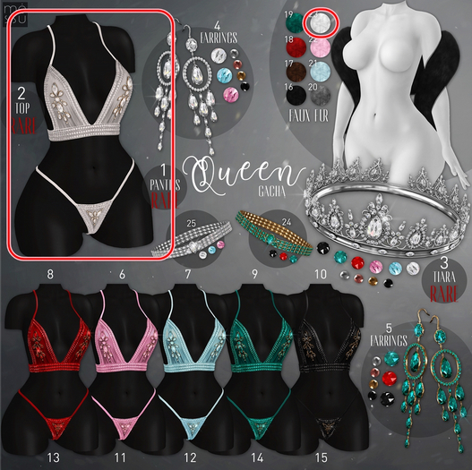 Mossu Queen Platinium Rares Set