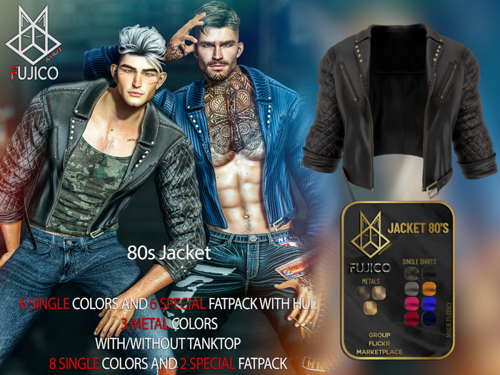 FujicoApparel-Jacket 80's-LeatherBrown
