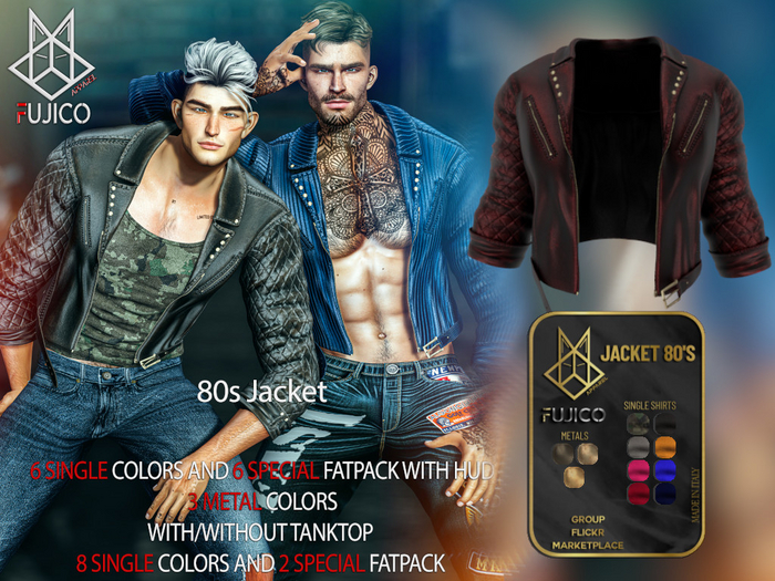 FujicoApparel-Jacket 80's-LeatherRed