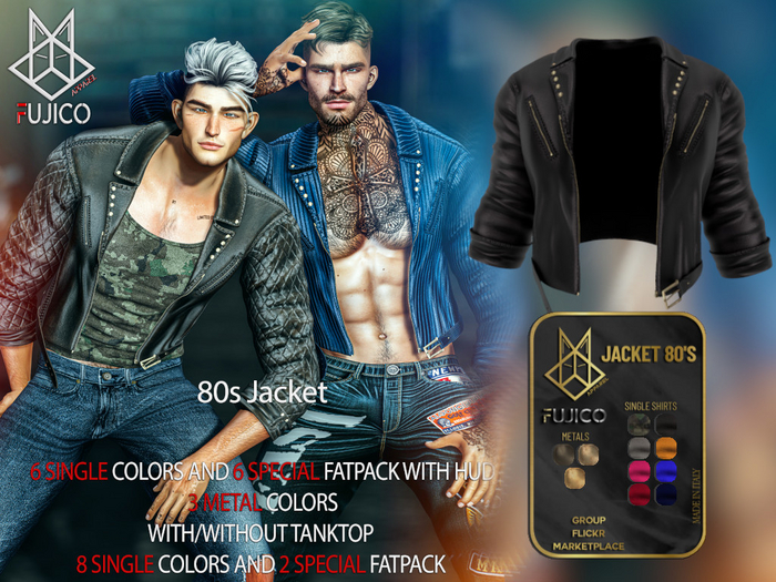 FujicoApparel-Jacket 80's-SmoothBlack