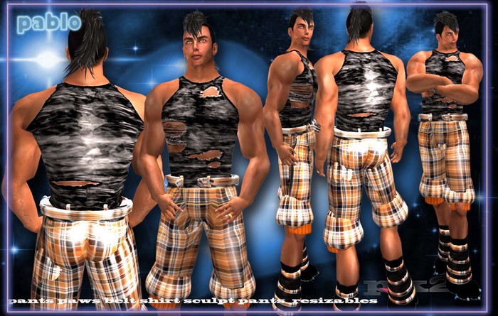  jeans capri pants plaid men