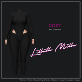 LM COZY - Knit Black - 2 Piece Leggings & Bodysuit for Maitreya Petite Kupra Bimbo Legacy Hourglass Freya