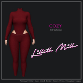 LM COZY - Knit Red - 2 Piece Leggings & Bodysuit for Maitreya Petite Kupra Bimbo Legacy Hourglass Freya
