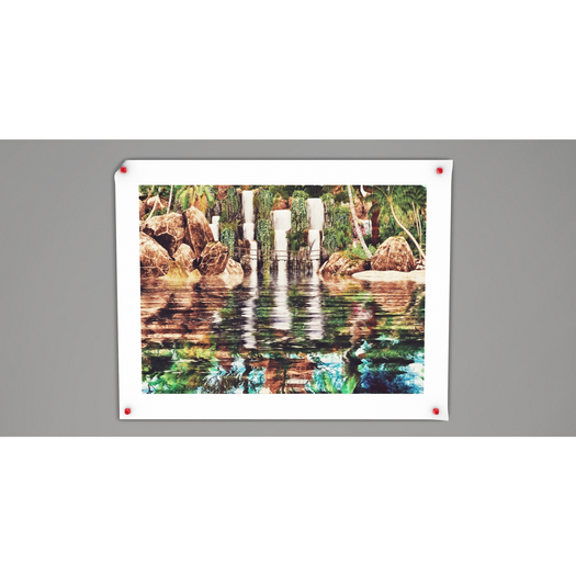 Waterfalls - Pinned wall poster