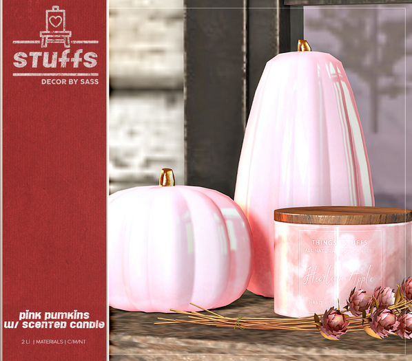 ♥ stuffs [pink pumpkins with scented candle] ♥