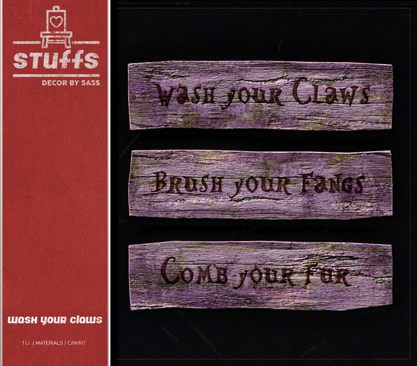 ♥ stuffs [wash your claws] ♥