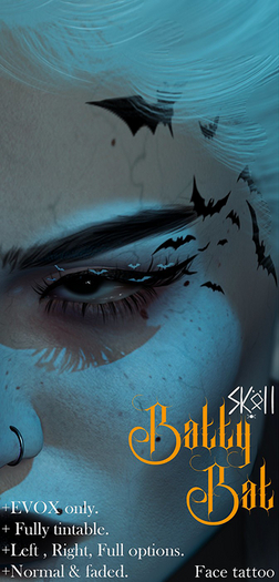 Sköll - Batty Bat face tattoo