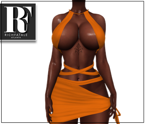 $RICH FATALE - MICHELLE WRAP BODYCON - CITRUS