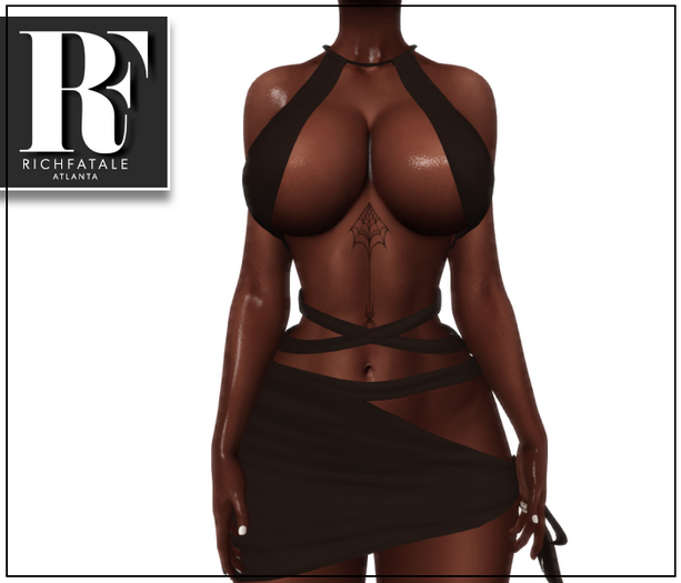 $RICH FATALE - MICHELLE WRAP BODYCON - MOCHA