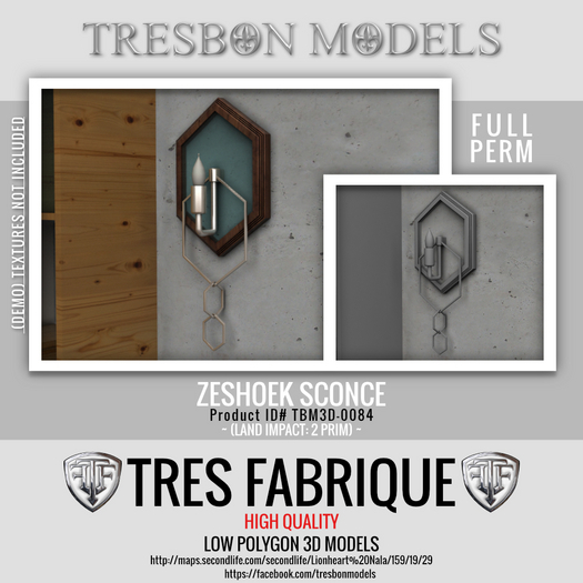 Full Perm Zeshek Sconce [TMP0084FC]