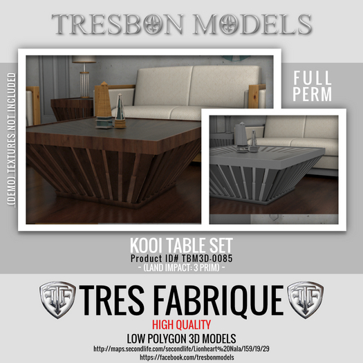 Full Perm Kooi Table Set [TMP0085FC]