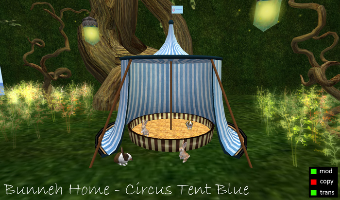 [MC] Bunneh Home - Circus Tent Blue - made for Ozimals bunnies