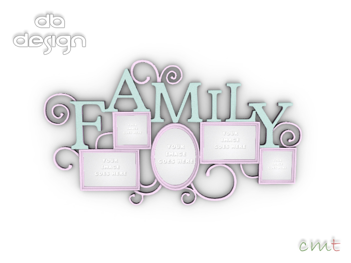 ::db:: Family Collage Frames rose pack