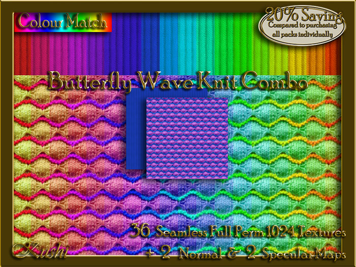 Butterfly Wave Knit Combo Seamless Texture Set